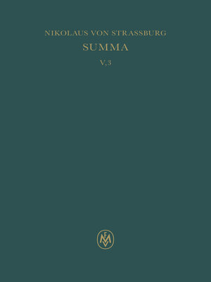 cover image of Summa, liber III